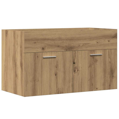 Artisan Oak Bathroom Sink Cabinet 80x38.5x46 cm Engineered Wood