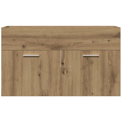 Artisan Oak Bathroom Sink Cabinet 80x38.5x46 cm Engineered Wood
