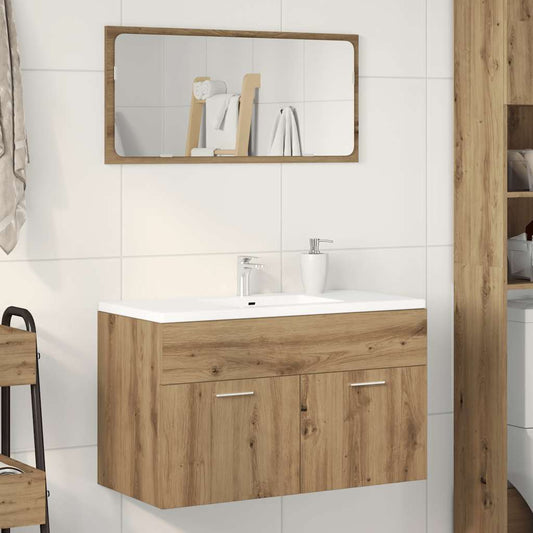 Artisan Oak Bathroom Sink Cabinet 80x38.5x46 cm Engineered Wood