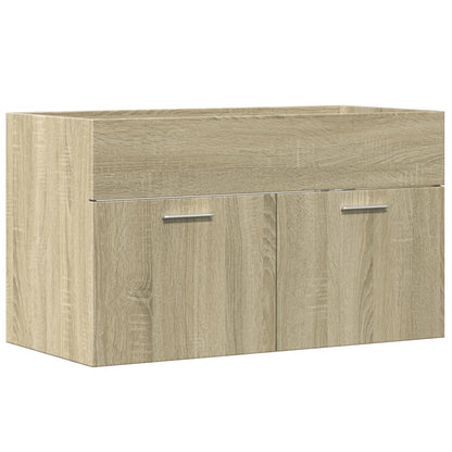 Sonoma Oak Bathroom Sink Cabinet 90x38.5x46 cm - Engineered Wood