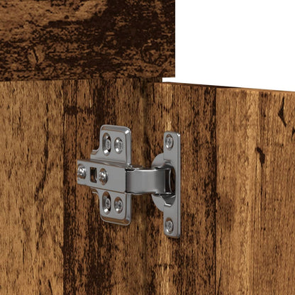 Rustic Engineered Wood Bathroom Sink Cabinet, 90x38.5x46cm