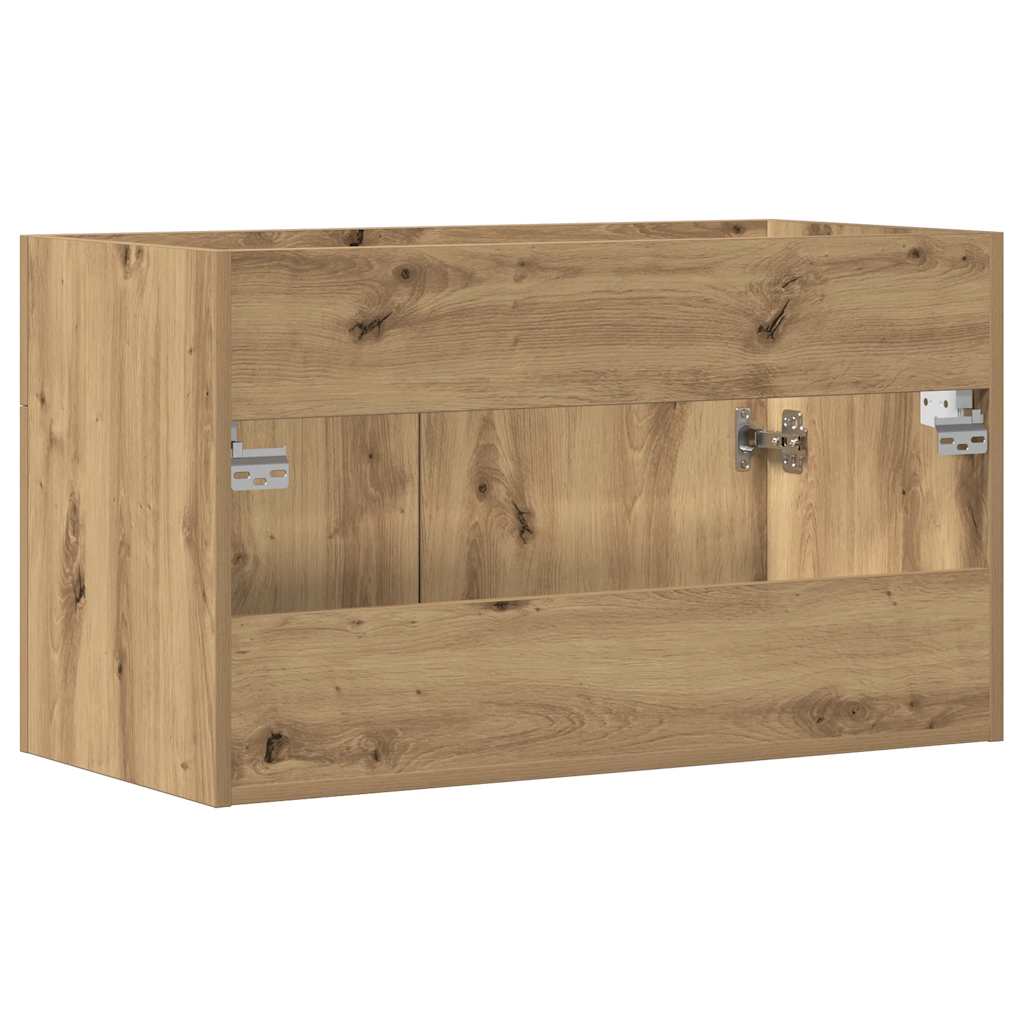 Artisan Oak Bathroom Sink Cabinet, Engineered Wood, 90x38.5x46 cm