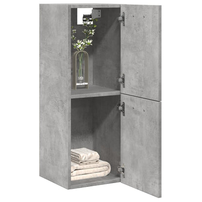 Concrete Grey Bathroom Hanging Cabinet - 30x30x80 cm, Engineered Wood