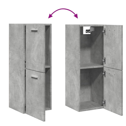 Concrete Grey Bathroom Hanging Cabinet - 30x30x80 cm, Engineered Wood