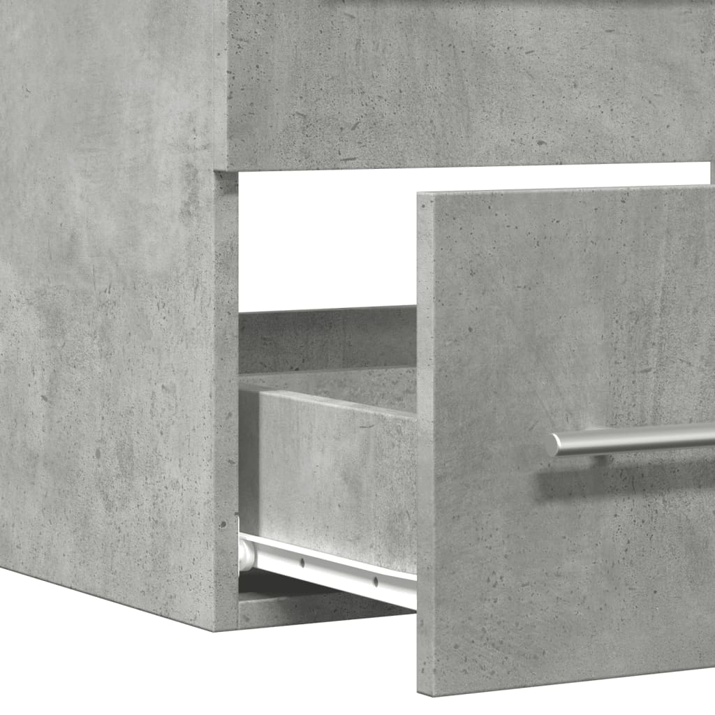 Concrete Grey Engineered Wood Sink Cabinet 60x38.5x48 cm