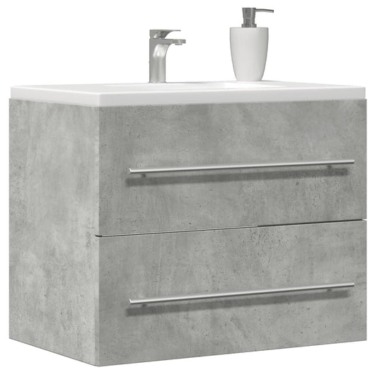 Concrete Grey Engineered Wood Sink Cabinet 60x38.5x48 cm