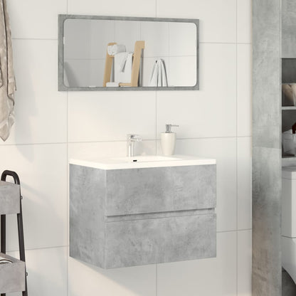 Concrete Grey Engineered Wood Bathroom Cabinet 60x38.5x45 cm