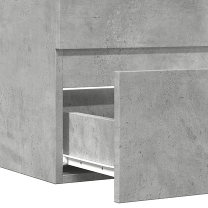 Concrete Grey Engineered Wood Bathroom Cabinet 60x38.5x45 cm