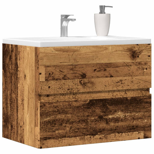 Rustic Engineered Wood Bathroom Cabinet, 60x38.5x45 cm