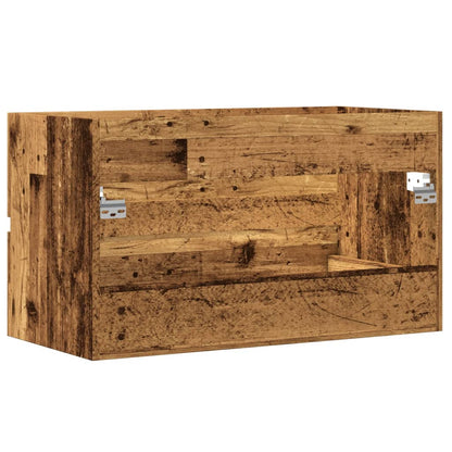 Rustic Bathroom Hanging Cabinet 80x38.5x45 cm - Aged Engineered Wood