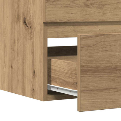 Artisan Oak Bathroom Hanging Cabinet, Engineered Wood, 80x38.5x45 cm