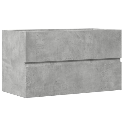 Concrete Grey Sink Cabinet, Engineered Wood, 90x38.5x45 cm
