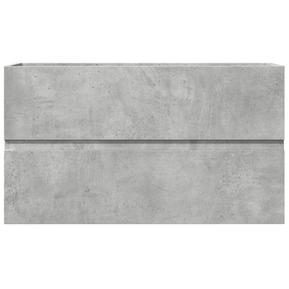 Concrete Grey Sink Cabinet, Engineered Wood, 90x38.5x45 cm