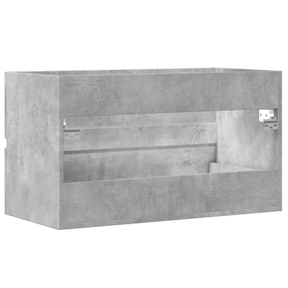 Concrete Grey Sink Cabinet, Engineered Wood, 90x38.5x45 cm