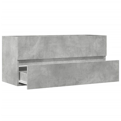 Compact Concrete Grey Sink Cabinet - Durable Engineered Wood 100cm