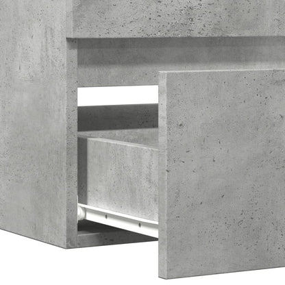 Compact Concrete Grey Sink Cabinet - Durable Engineered Wood 100cm
