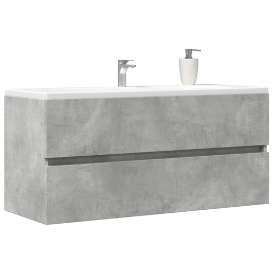 Compact Concrete Grey Sink Cabinet - Durable Engineered Wood 100cm