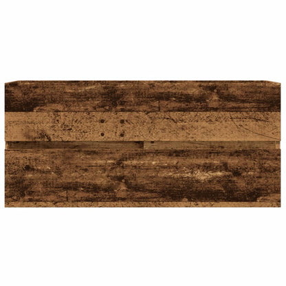 Rustic Sink Cabinet, Old Wood Finish, 100x38.5x45 cm, Engineered Wood