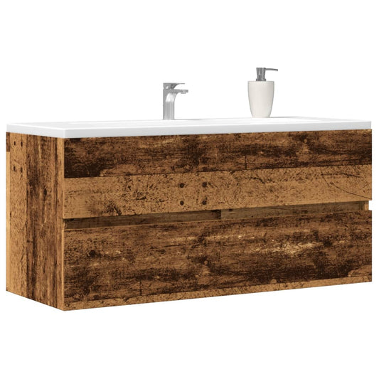 Rustic Sink Cabinet, Old Wood Finish, 100x38.5x45 cm, Engineered Wood