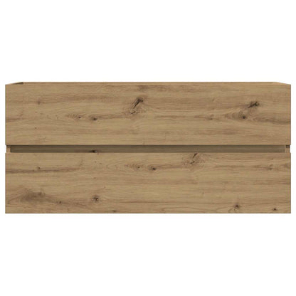 Artisan Oak Sink Cabinet 100x38.5x45 cm - Engineered Wood Beauty