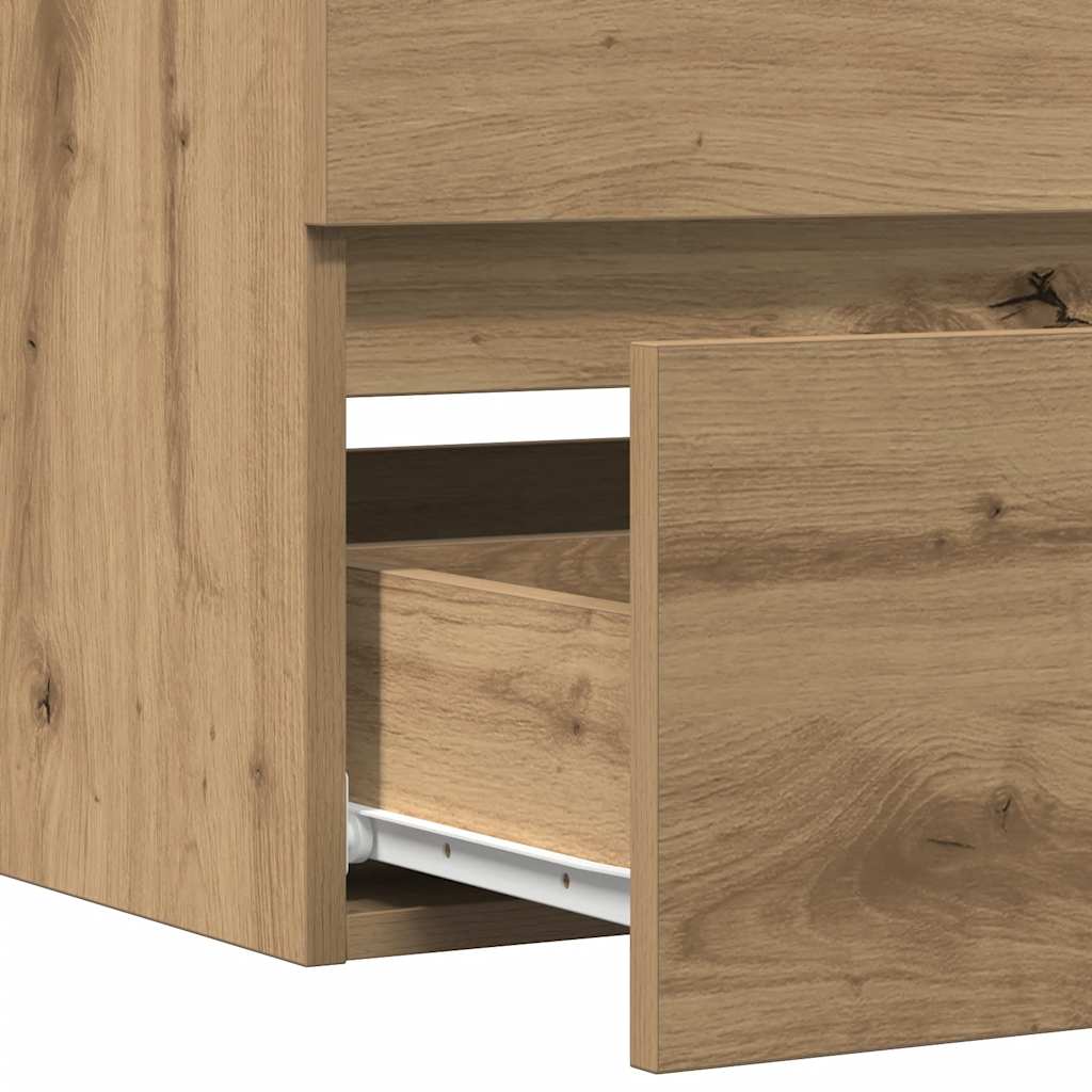 Artisan Oak Sink Cabinet 100x38.5x45 cm - Engineered Wood Beauty