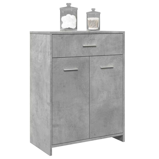 Concrete Grey Bathroom Cabinet, 60x33x80 cm - Engineered Wood
