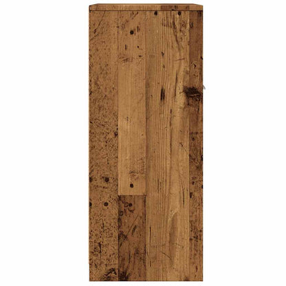 Rustic Bathroom Cabinet, Old Wood Finish, 60x33x80 cm