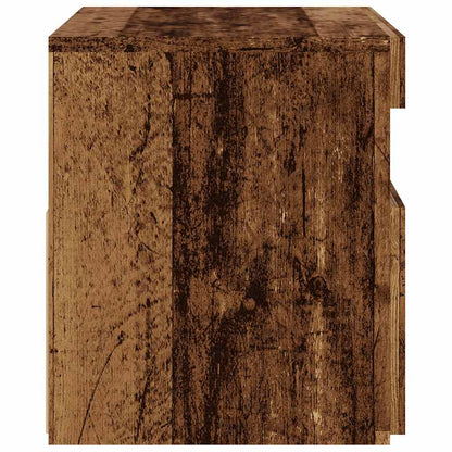 TV Cabinet with LED Lights Old Wood 60x35x40 cm Engineered Wood