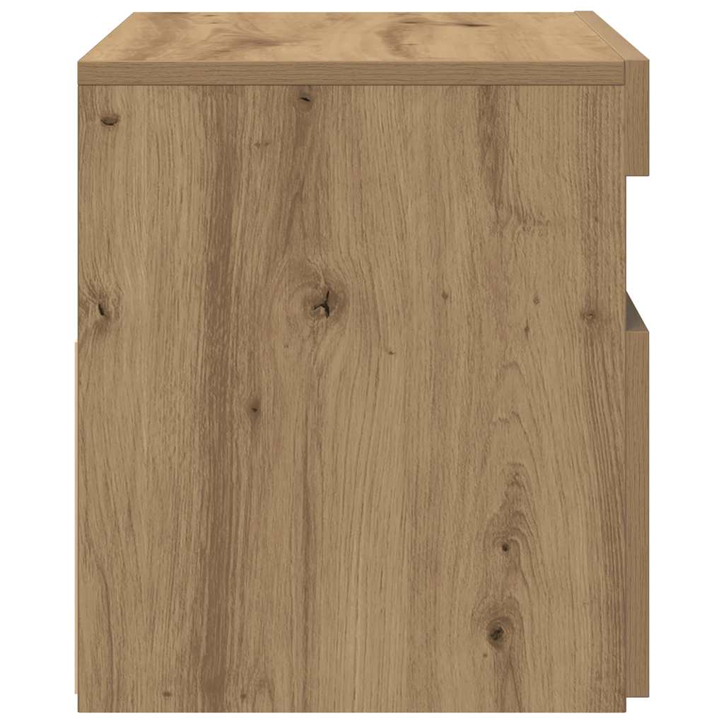 TV Cabinet with LED Lights Artisan Oak 60x35x40 cm Engineered Wood