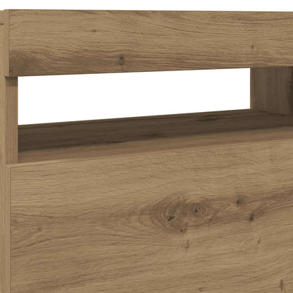 TV Cabinet with LED Lights Artisan Oak 60x35x40 cm Engineered Wood