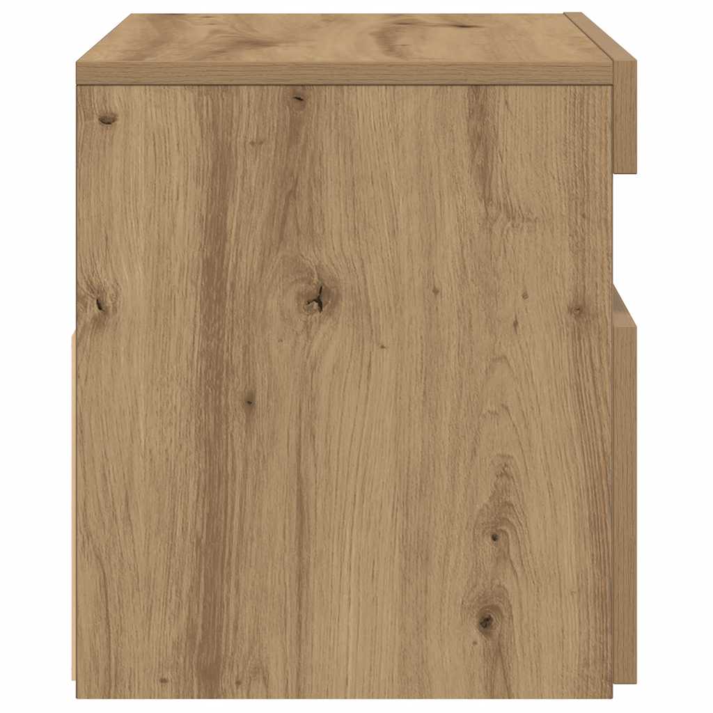 TV Cabinets with LED Lights 2 pcs Artisan Oak Engineered Wood