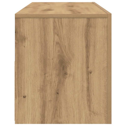 TV Cabinet with LED Lights Artisan Oak 120x35x40 cm Engineered Wood