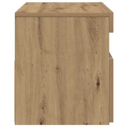 TV Cabinet with LED Lights Artisan Oak 75x35x40 cm Engineered Wood