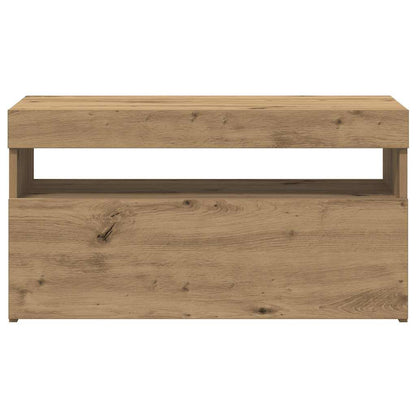 TV Cabinets with LED Lights 2 pcs Artisan Oak Engineered Wood
