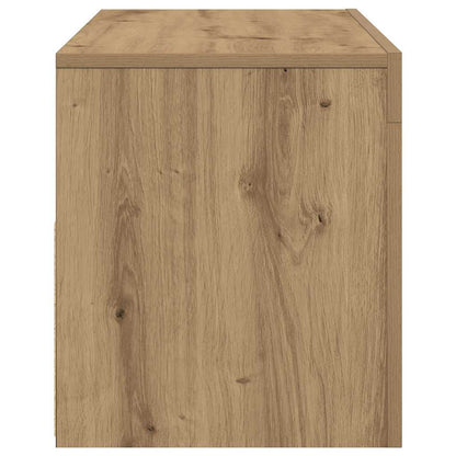 TV Cabinet with LED Lights Artisan Oak 90x35x40 cm Engineered Wood