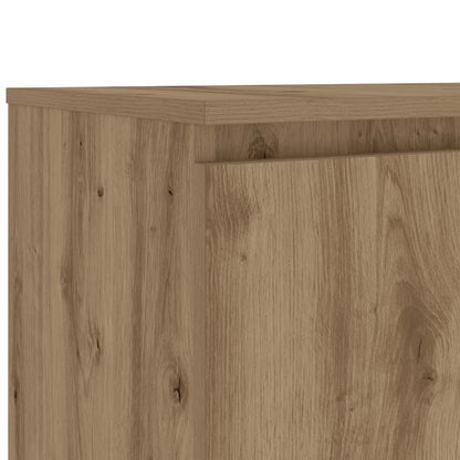 TV Cabinet with LED Lights Artisian Oak 140x40x35.5 cm Engineered Wood
