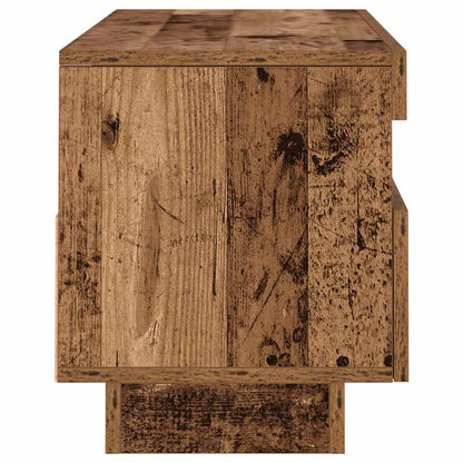 TV Cabinet with LED Lights Old Wood 100x35x40 cm Engineered Wood