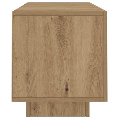 TV Cabinet with LED Lights Artisan Oak 160x35x40 cm Engineered Wood