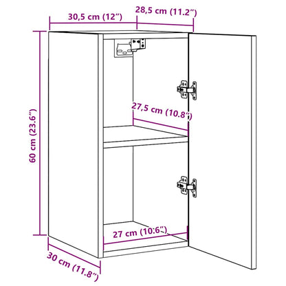 TV Cabinets 2 pcs Old Wood 30.5x30x60 cm Engineered Wood