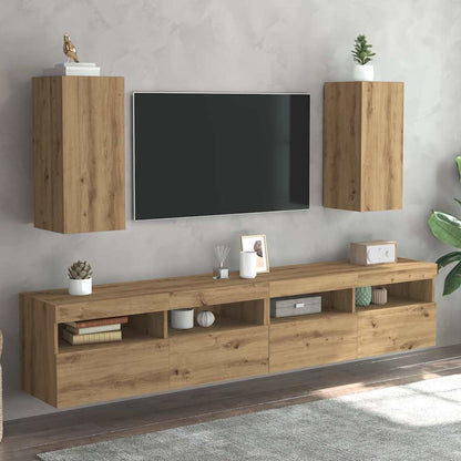 TV Cabinets 2 pcs Artisan Oak 30.5x30x60 cm Engineered Wood
