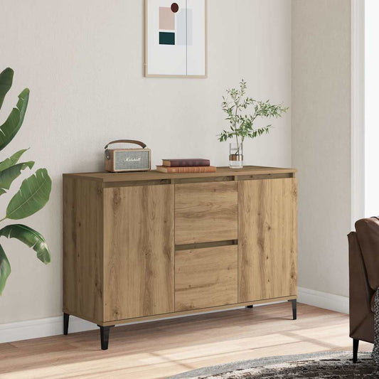 Artisan Oak Sideboard 102x35x70cm | Engineered Wood Storage Unit