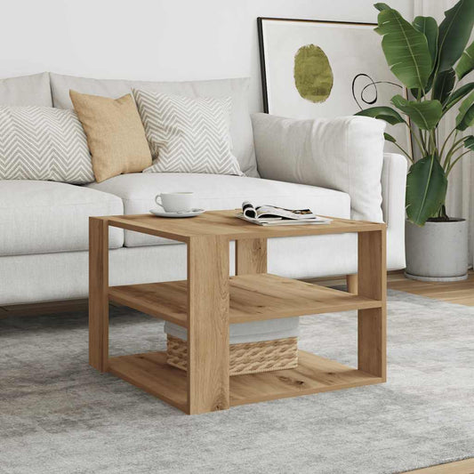 Coffee Table Artisan Oak 58x58x40 cm Engineered Wood