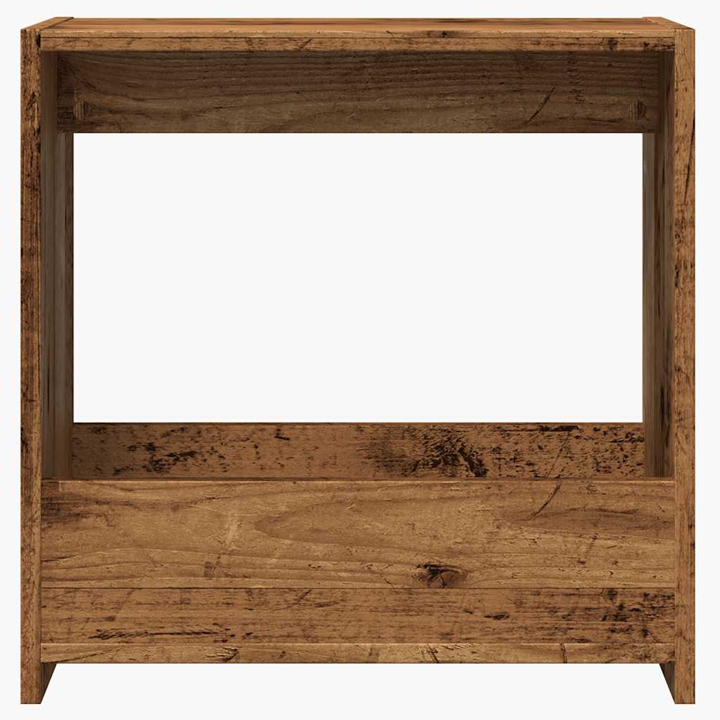 Rustic Side Table, Old Wood Finish, 50x26x50 cm, Engineered Wood
