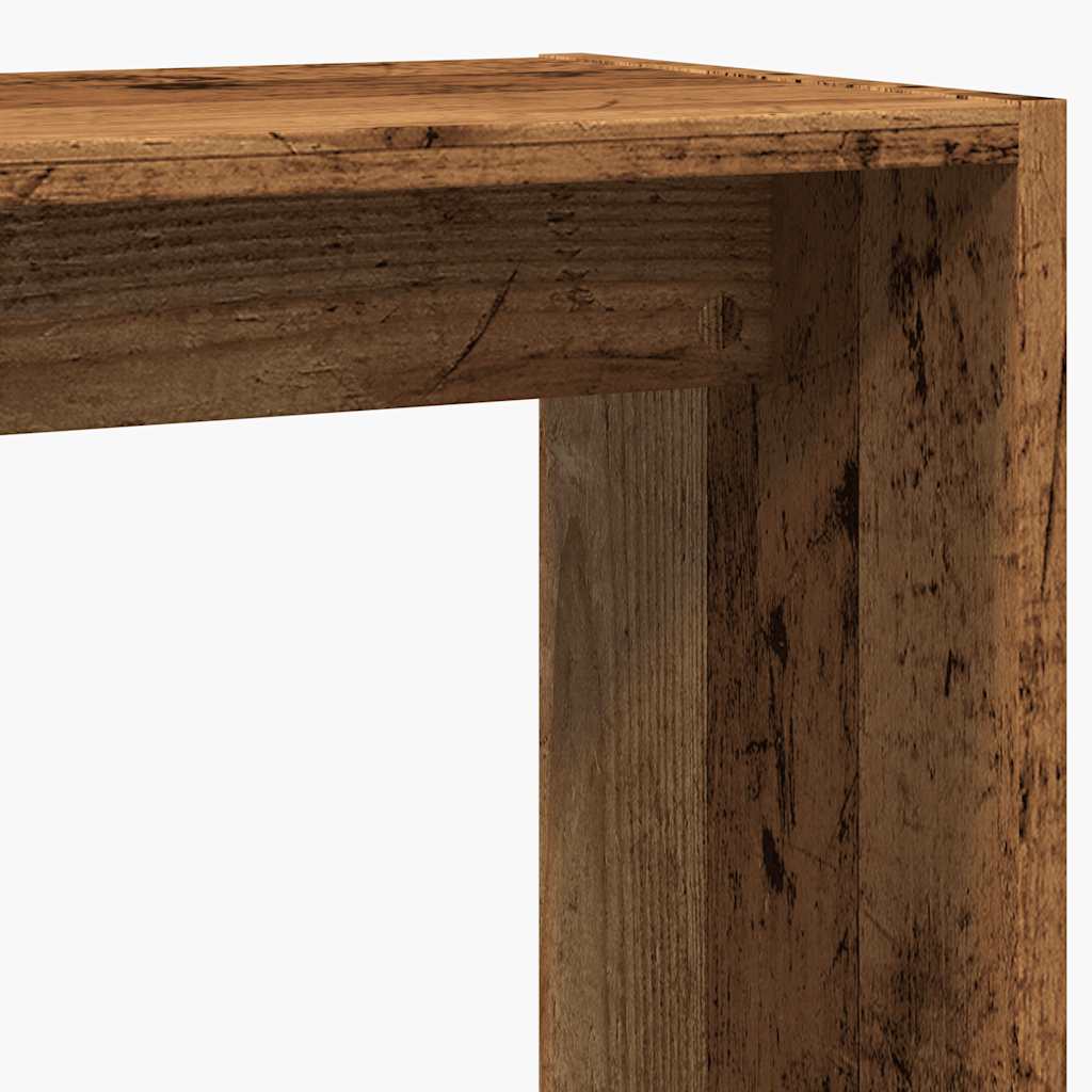 Rustic Side Table, Old Wood Finish, 50x26x50 cm, Engineered Wood