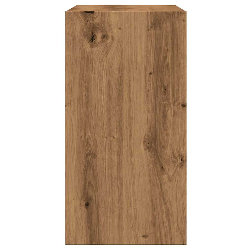 Artisan Oak Side Table 50x26x50 cm - Engineered Wood