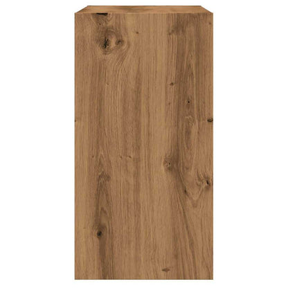 Artisan Oak Side Table 50x26x50 cm - Engineered Wood