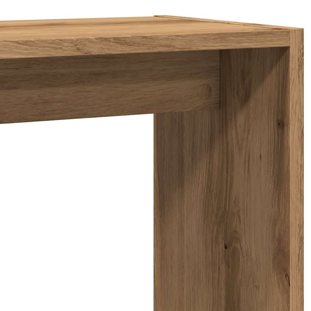 Artisan Oak Side Table 50x26x50 cm - Engineered Wood