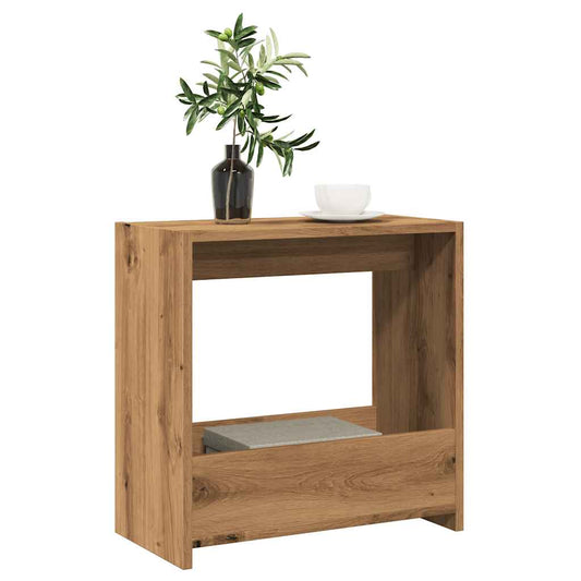 Artisan Oak Side Table 50x26x50 cm - Engineered Wood