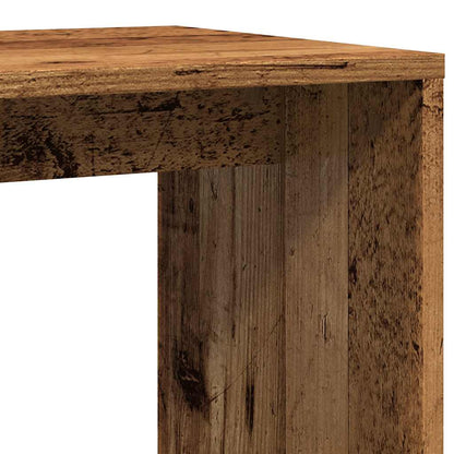 Rustic Side Table - Engineered Old Wood, 59x36x38 cm