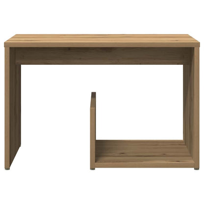 Artisan Oak Side Table - 59x36x38 cm, Engineered Wood